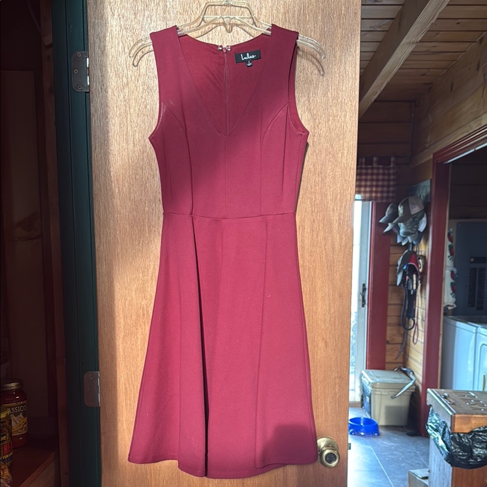 Lulu's Burgundy Sleeveless Dress